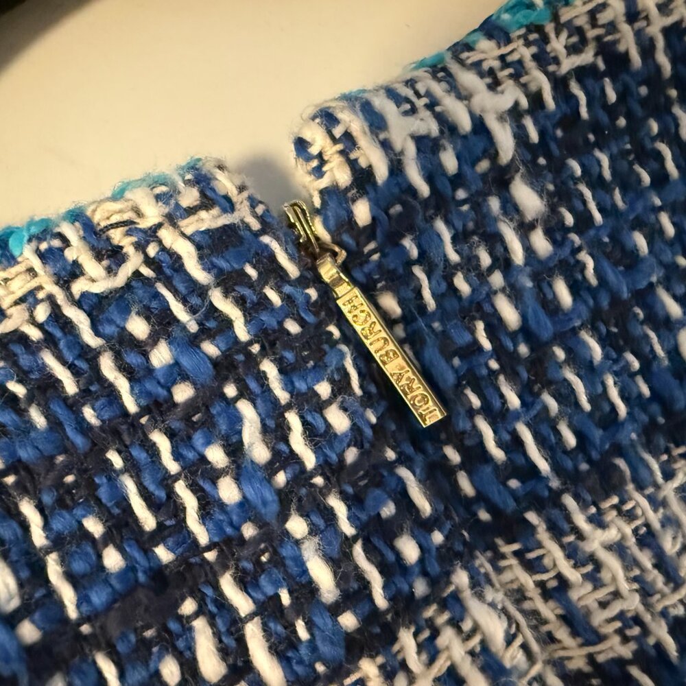 Tory Burch Petra Blue Tweed Dress - Picture 3 of 5